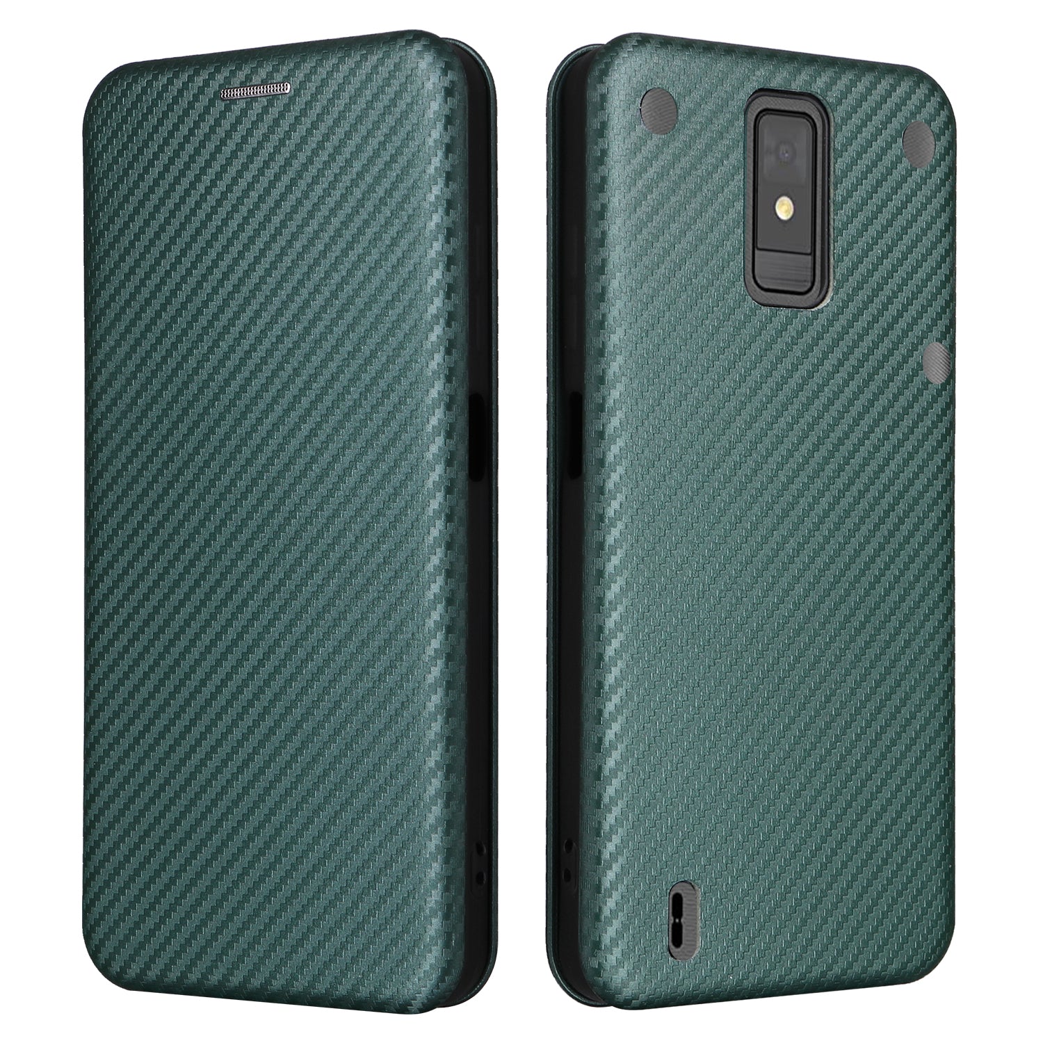 For ZTE Blade A32 Card Slot Phone Case Magnetic Auto-absorbed Carbon Fiber Texture PU Leather Stand Flip Cover For ZTE Blade A32 Card Slot Phone Case Magnetic Auto-absorbed Carbon Fiber Texture PU Leather Stand Flip Cover